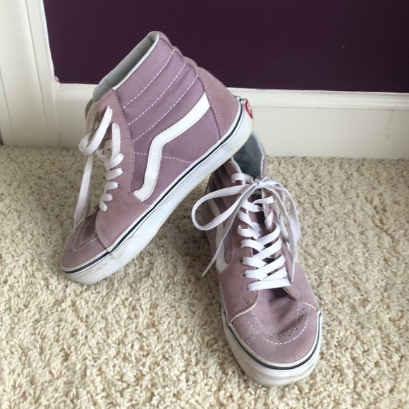 lavender high top vans